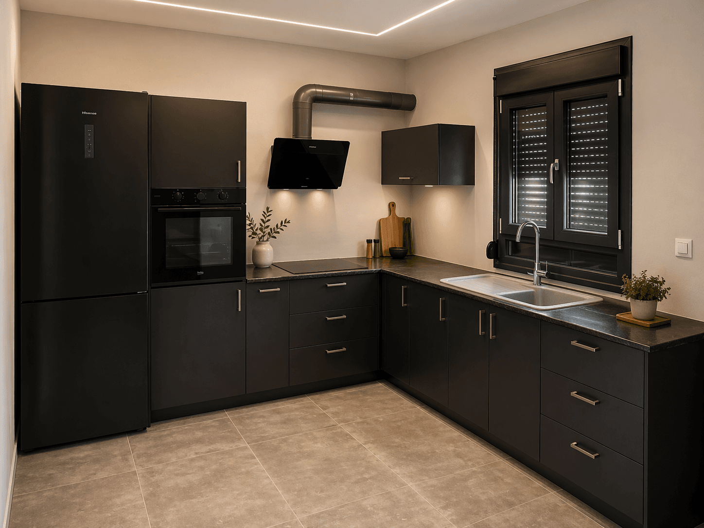 Μοντέρνα Κουζίνα σε Λευκή Λάκα